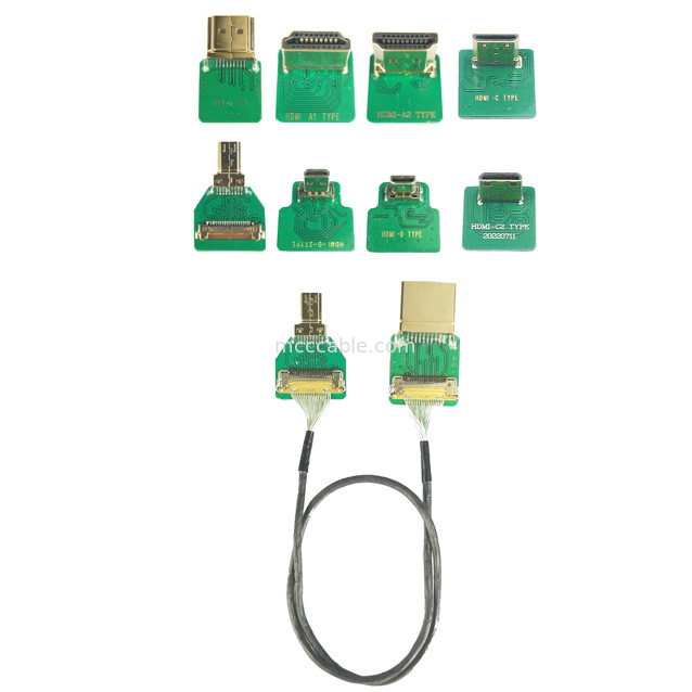 Bộ điều hợp kết nối ®-VS 20525-020E-02 đến 0.4mm Pitch Hd HDMI Adapter Type mini HDMI-C Customized
