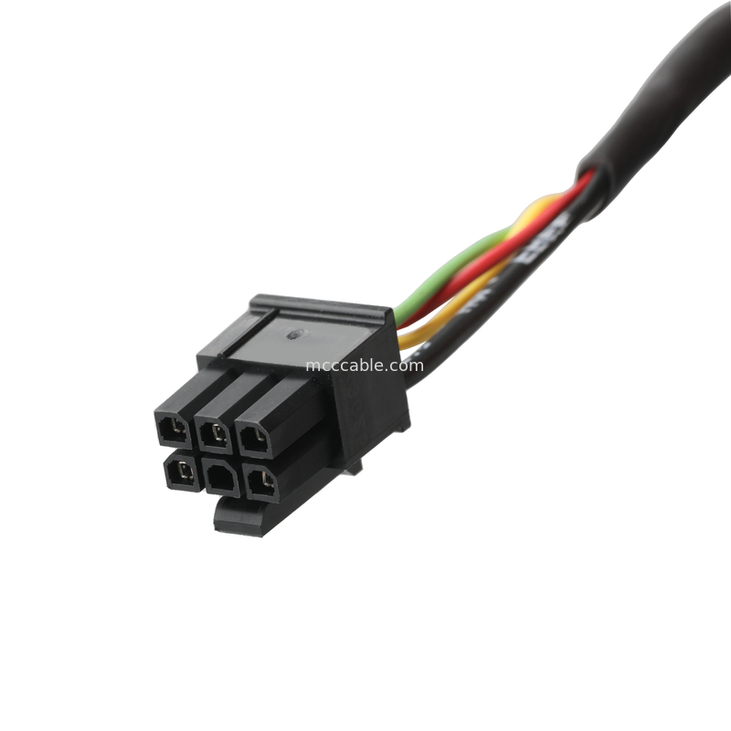 LVDS CABLE HSG 43025-0600 Picth 3.0mm MX đến HSG 43025-0200 và RV1.25-4 kết nối OEM / ODM chiều dài cáp tùy chỉnh