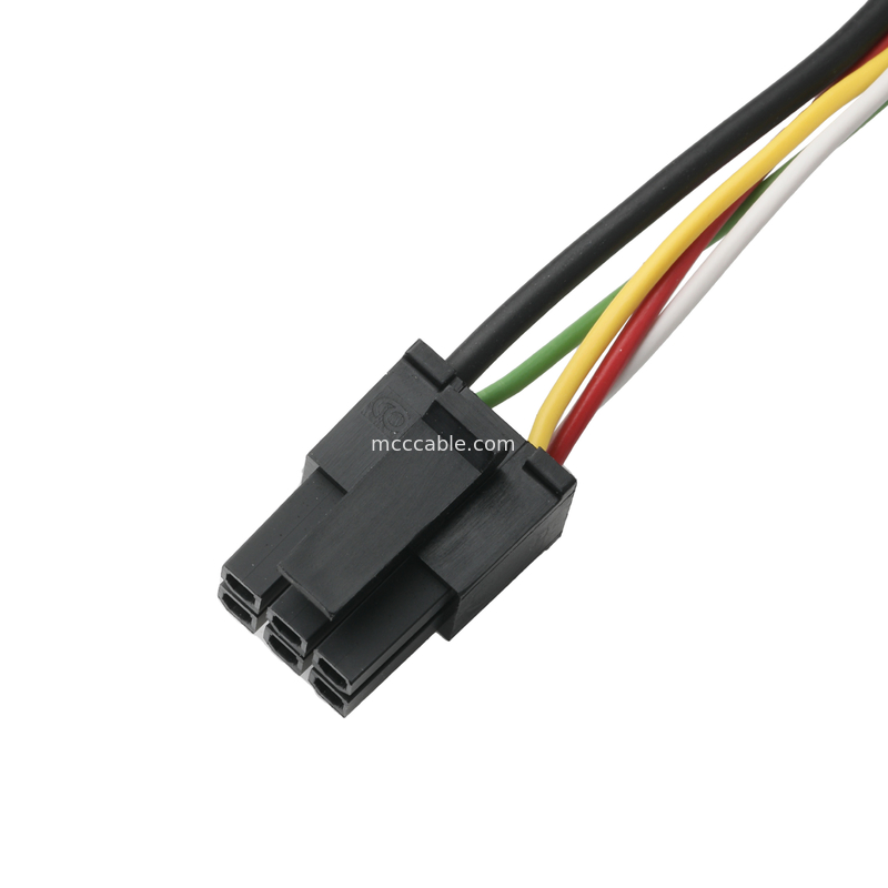 LVDS CABLE HSG 43025-0600 Picth 3.0mm MX đến HSG 43025-0200 và RV1.25-4 kết nối OEM / ODM chiều dài cáp tùy chỉnh