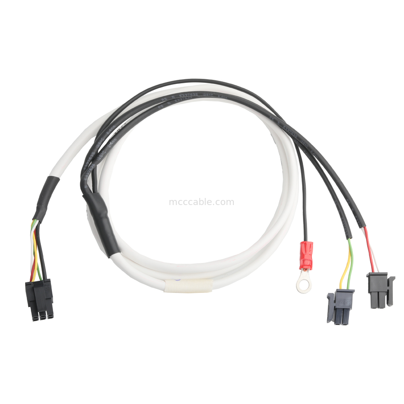 LVDS CABLE HSG 43025-0600 Picth 3.0mm MX đến HSG 43025-0200 và RV1.25-4 kết nối OEM / ODM chiều dài cáp tùy chỉnh