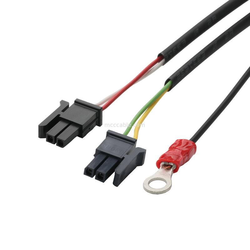 LVDS CABLE HSG 43025-0600 Picth 3.0mm MX đến HSG 43025-0200 và RV1.25-4 kết nối OEM / ODM chiều dài cáp tùy chỉnh