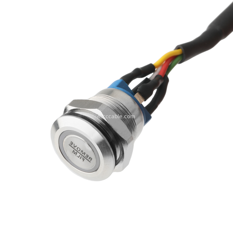 BUSHBUTTON LED trắng M12 IP65/IP67 đến HSG MALE 43025-0400 Pitch 3.0mm MX Power Switch Activator