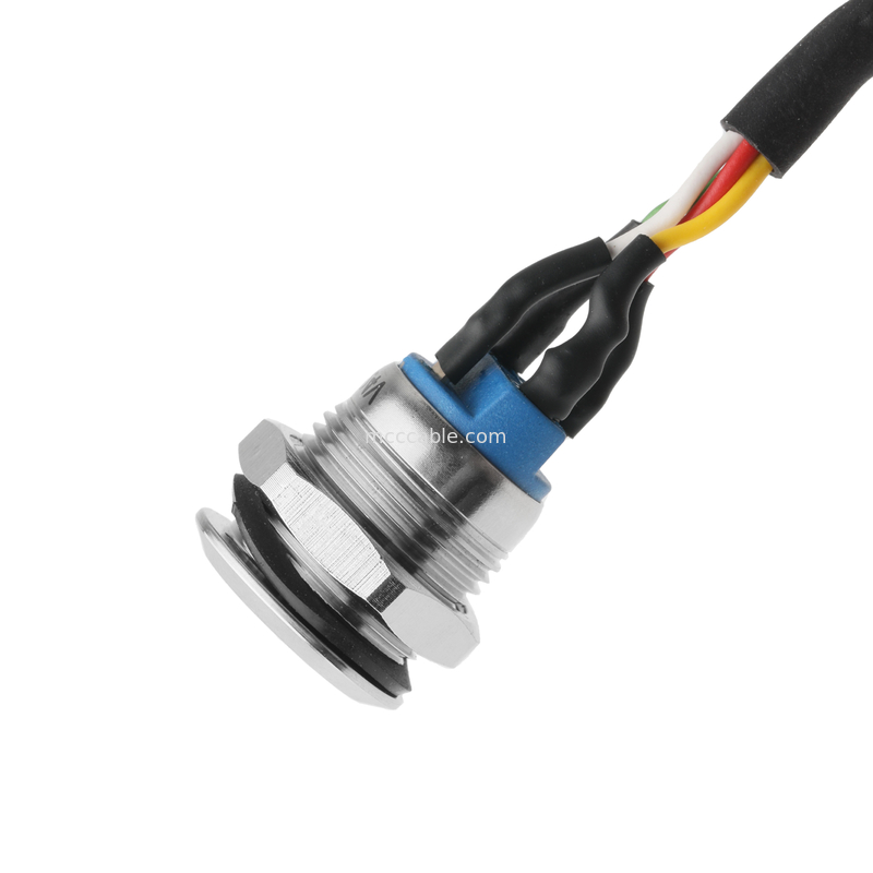 BUSHBUTTON LED trắng M12 IP65/IP67 đến HSG MALE 43025-0400 Pitch 3.0mm MX Power Switch Activator