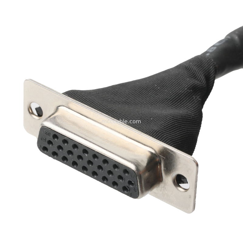 Lvds Cable Assembly  DF13-40Pin Pitch 1.25mm đến HD-SUB 26P FEMALE SLODER UL 1007 20AWG CABLE OEM / ODM