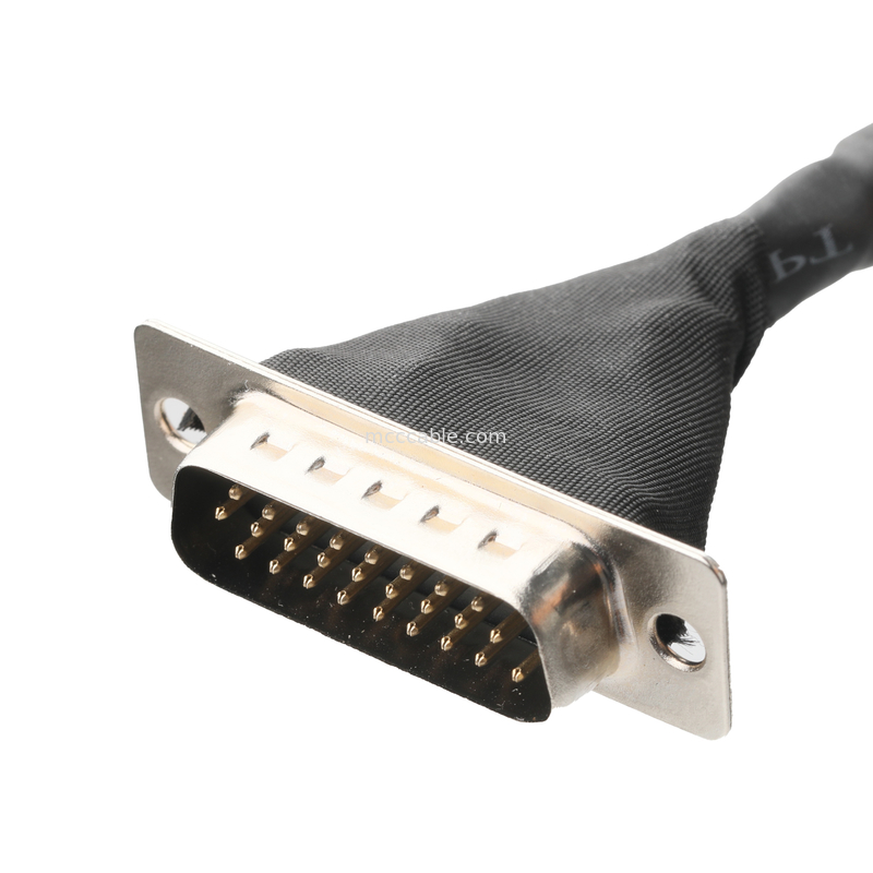 Lvds Cable Assembly JAE FI-RE51HL 51Pin đến HD-SUB 26P MALE SLODER UL 1007 20AWG CABLE OEM / ODM