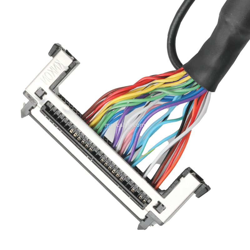 Lvds Cable Assembly JAE FI-RE51HL 51Pin đến HD-SUB 26P MALE SLODER UL 1007 20AWG CABLE OEM / ODM