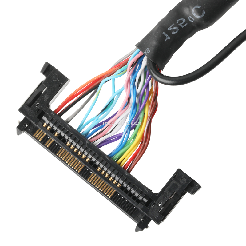 Lvds Cable Assembly JAE FI-RE51HL 51Pin đến HD-SUB 26P MALE SLODER UL 1007 20AWG CABLE OEM / ODM