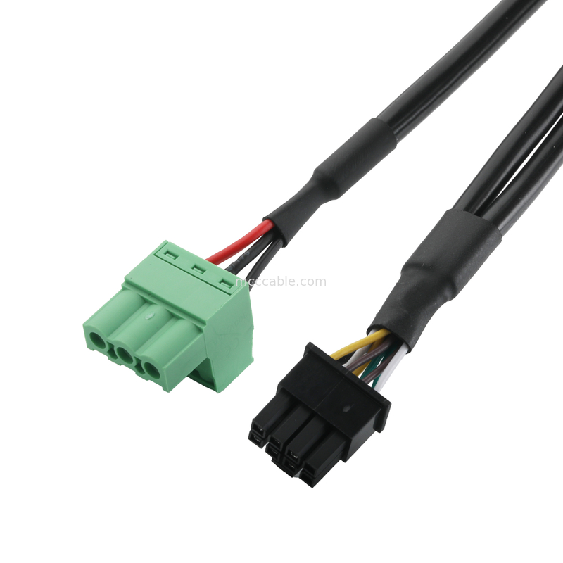 Bộ kết nối cáp công nghiệp tùy chỉnh DB-15P nữ đến HSG 43025-0800 pitch 3.0mm và 691352710003 pitch 5.8mm