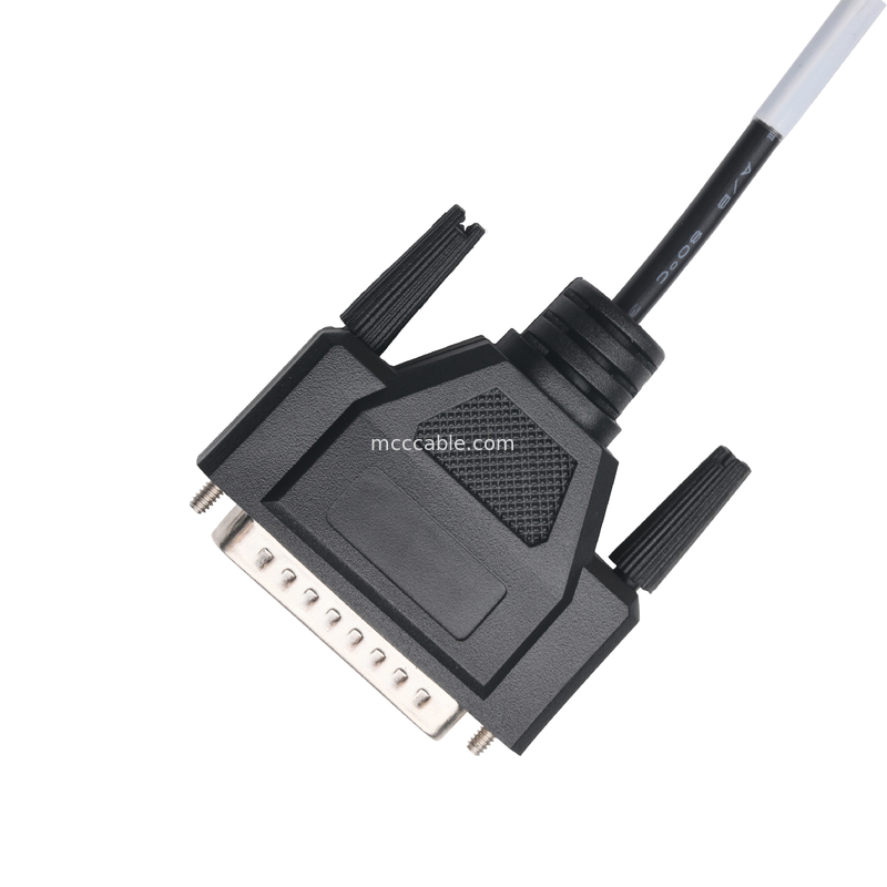 CLEAR PVC 30P D-SUB FEMALE đến GX12 M12-2P kết nối Custom Cable Assembly Connectors OEM/ODM