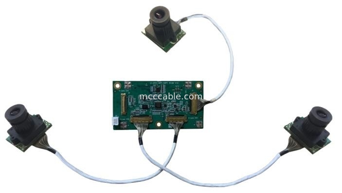 Micro Coax LI-JXAV-MIPI-ADPT-4CAM camera board và thiết kế camera connector FAW-1233-02 cáp OEM / ODM