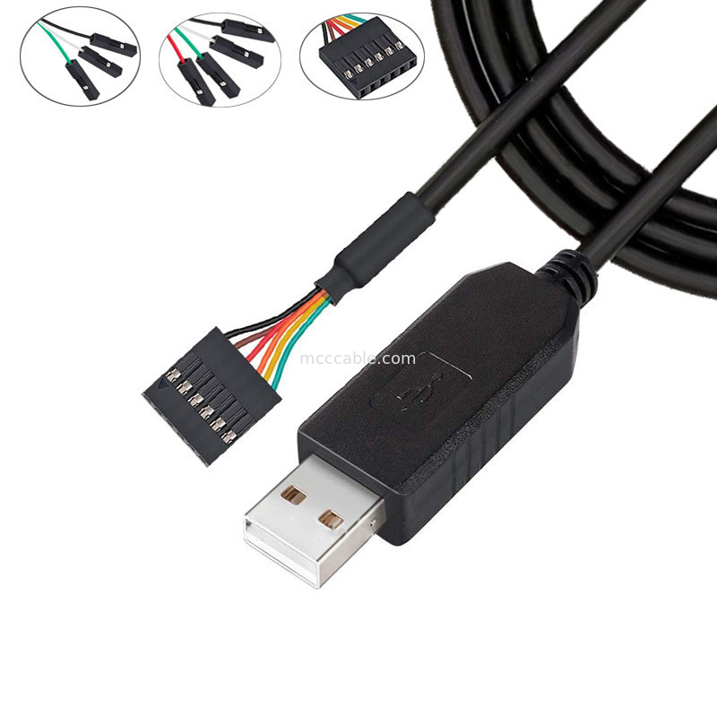 FTDI Chip USB đến 6P TTL-232R-3V3 5V Level Module Serial Port Cable Ttl3.3v5v, Số pin nguồn điện tùy chỉnh