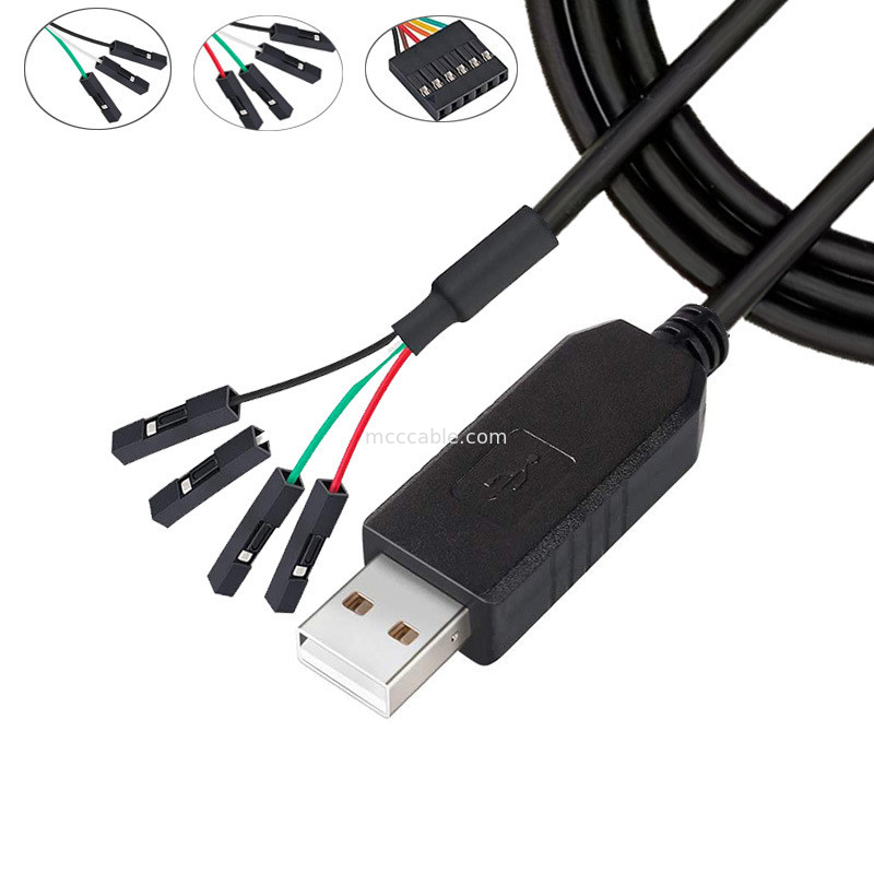 FTDI Chip USB đến 6P TTL-232R-3V3 5V Level Module Serial Port Cable Ttl3.3v5v, Số pin nguồn điện tùy chỉnh