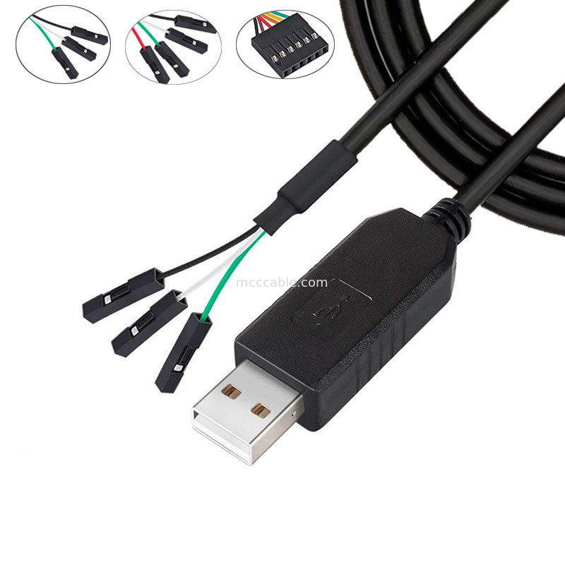 FTDI Chip USB đến 6P TTL-232R-3V3 5V Level Module Serial Port Cable Ttl3.3v5v, Số pin nguồn điện tùy chỉnh