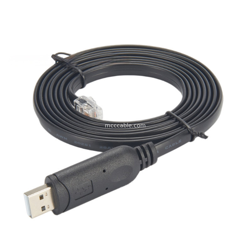 USB-A đến RS232 RJ12 Serial Cable 6P6C tương thích với RS232 Communication Configuration Debugging Line
