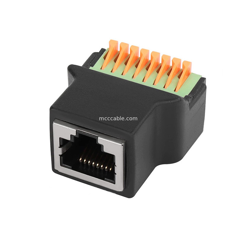 RJ45 giao thức để 8Pin lõi đầu cuối kết nối nhanh mà không cần hàn nữ 8P8C Crystal Head Network, với dây