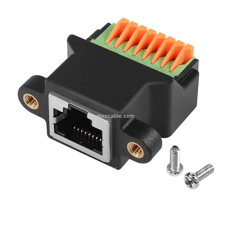 RJ45 giao thức để 8Pin lõi đầu cuối kết nối nhanh mà không cần hàn nữ 8P8C Crystal Head Network, với dây
