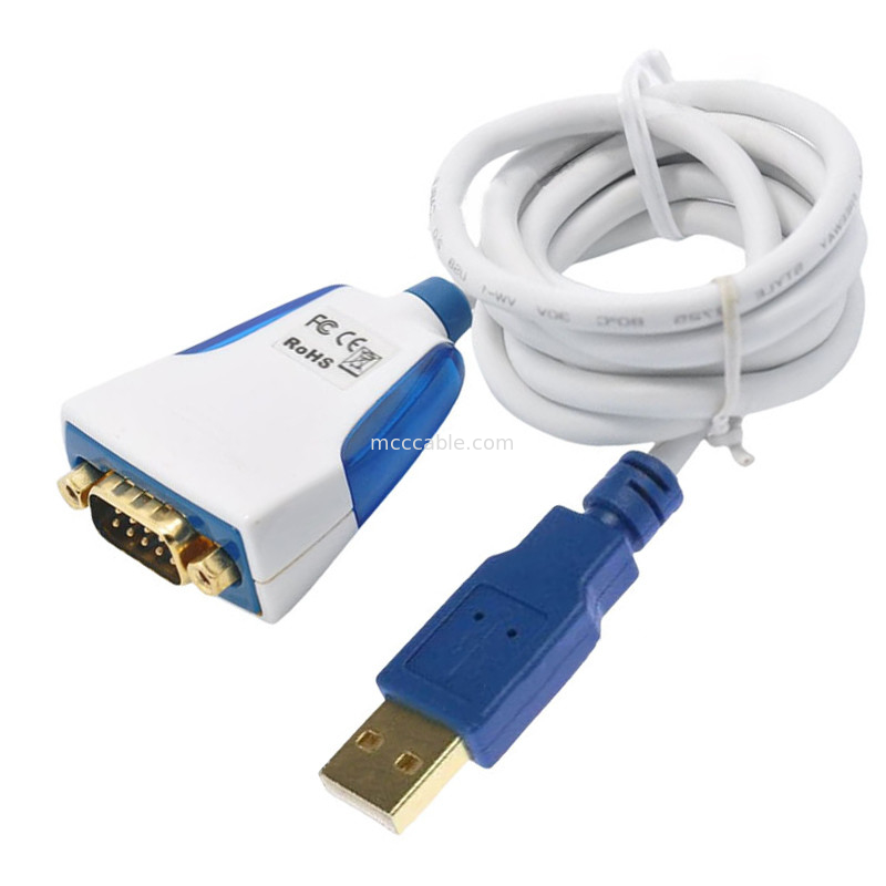 Cáp nối USB-A đến RS232 với cổng kết nối điện tử và công nghiệp DB9M