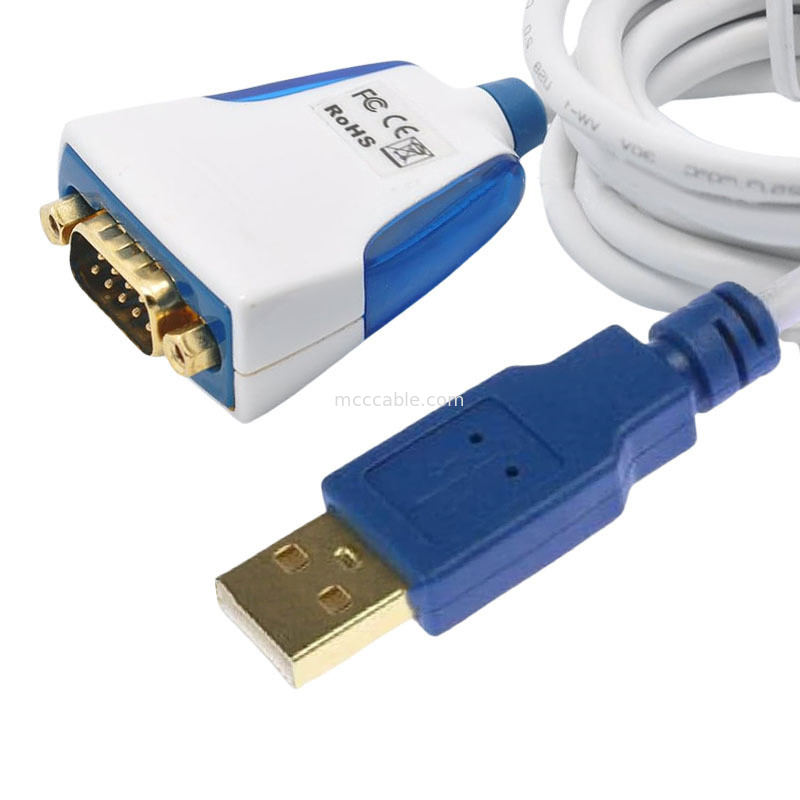 Cáp nối USB-A đến RS232 với cổng kết nối điện tử và công nghiệp DB9M