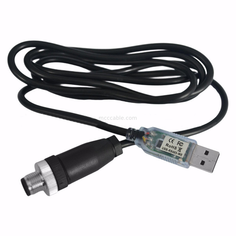 Kết nối chống nước USB-A đến RS485-M12 M8 cho công cụ máy CNC