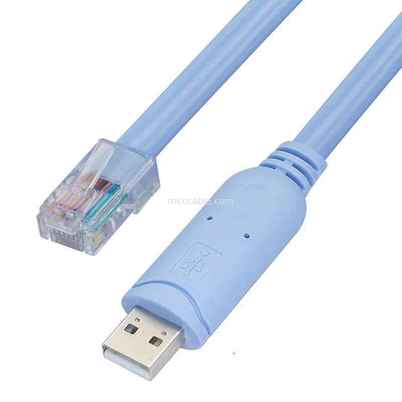 Bộ kết nối dây chuyền tùy chỉnh công nghiệp USB đến RJ45 đến 8P8C Đầu tinh thể đến cáp điều khiển chuyển mạch cổng RS232