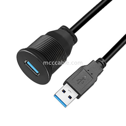 Thắt dây chuyền tùy chỉnh USB3.0 calbe Cáp bảng điều khiển xe ô tô đầu tròn USB3.0 cáp mở rộng nam đến nữ cáp chống nước