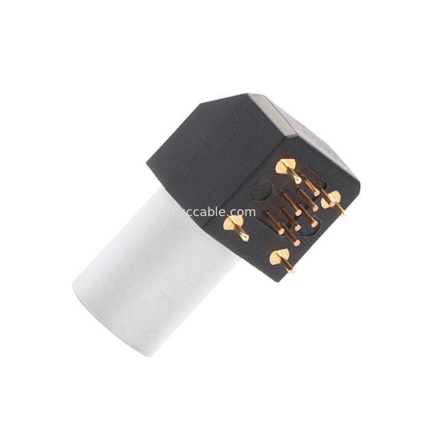 Bộ kết nối tròn trong nhà B Series Z11 8Pin ốc đệm đất cố định ổ cắm 90 ° ổ cắm góc cho bảng mạch