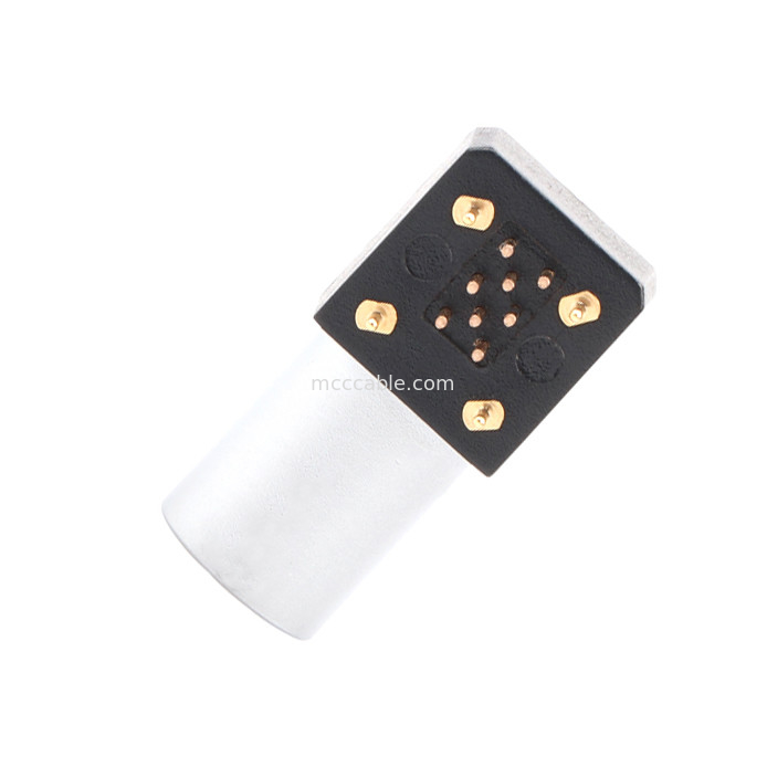 Bộ kết nối tròn trong nhà B Series Z11 8Pin ốc đệm đất cố định ổ cắm 90 ° ổ cắm góc cho bảng mạch