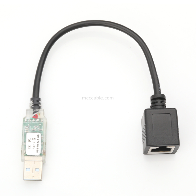 Bộ điều hợp cáp tùy chỉnh công nghiệp USB-A RJ422 đến cổng mạng RS232 Cáp gỡ lỗi kỹ thuật mạng