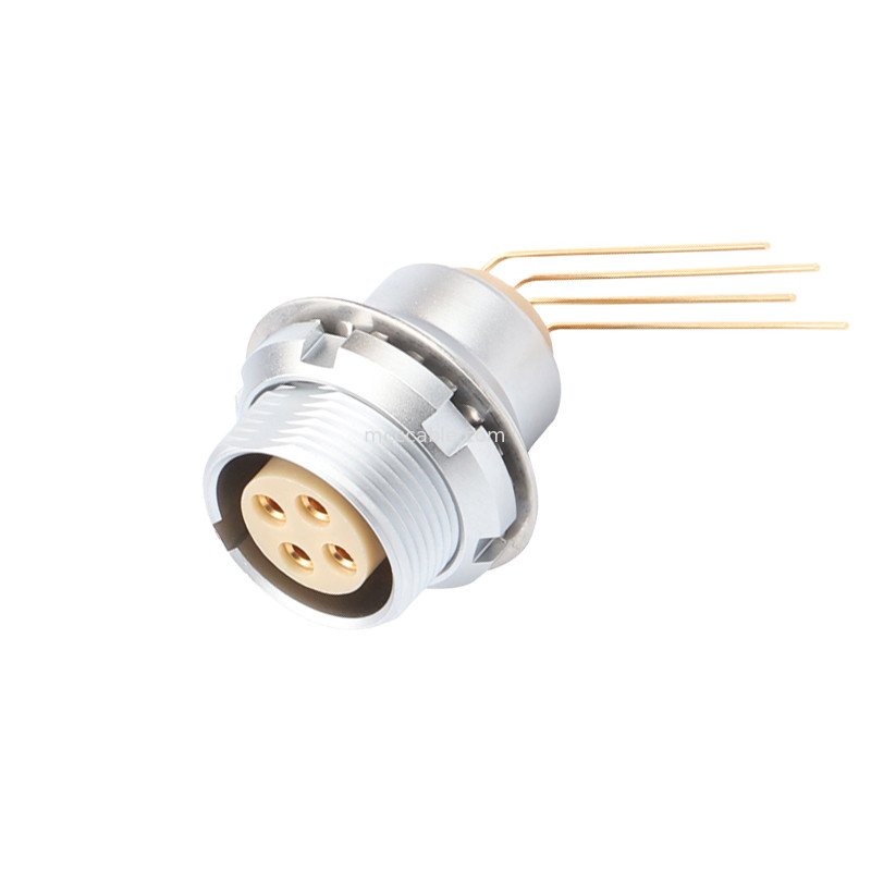 Công nghiệp vòng kết nối chống nước Z3 ngoài ổ cắm cố định bảng mạch in 90 ° khuỷu tay pin lõi 4 pin