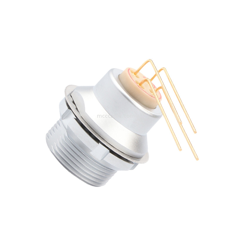 Công nghiệp vòng kết nối chống nước Z3 ngoài ổ cắm cố định bảng mạch in 90 ° khuỷu tay pin lõi 4 pin