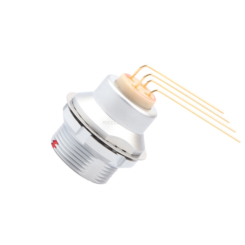 Công nghiệp vòng kết nối chống nước Z3 ngoài ổ cắm cố định bảng mạch in 90 ° khuỷu tay pin lõi 4 pin