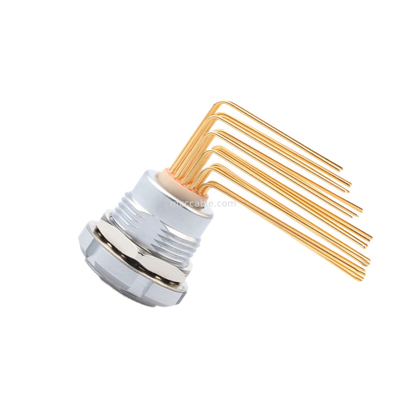Bộ kết nối chống nước hình tròn Z2 26Pin Double Nut 90° Angle Pin Core Internal And External Nut