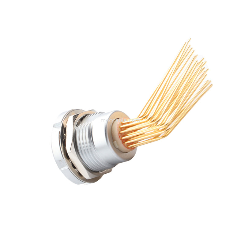 Bộ kết nối chống nước hình tròn Z2 26Pin Double Nut 90° Angle Pin Core Internal And External Nut