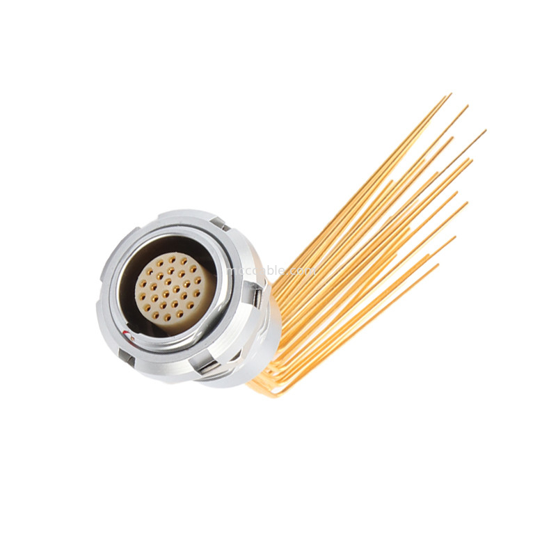 Bộ kết nối chống nước hình tròn Z2 26Pin Double Nut 90° Angle Pin Core Internal And External Nut