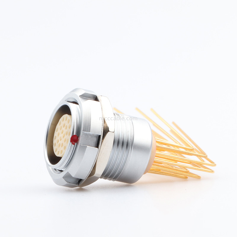 Bộ kết nối chống nước hình tròn Z2 26Pin Double Nut 90° Angle Pin Core Internal And External Nut