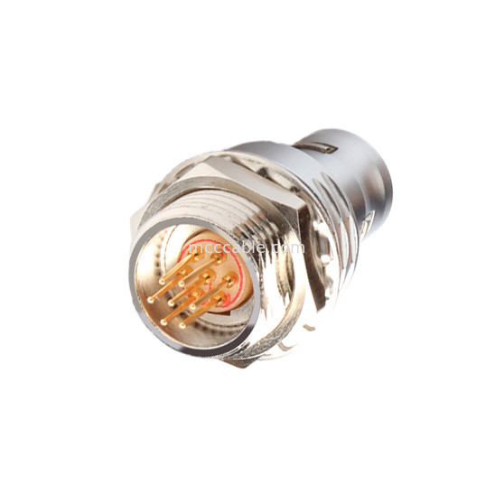 Bộ kết nối tròn T9 7Pin cố định Plug Nut cố định Bộ kết nối thiết bị hàng không vũ trụ y tế quân sự