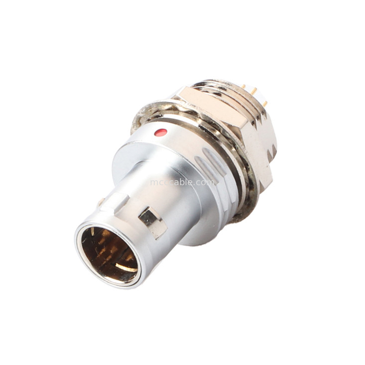 Bộ kết nối tròn T9 7Pin cố định Plug Nut cố định Bộ kết nối thiết bị hàng không vũ trụ y tế quân sự