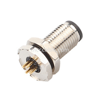 Bộ kết nối hình tròn mã M5-A Series chống nước Panel Flange PCB Male Socket Hỗ trợ 3 lõi và 4 lõi tùy biến IP67