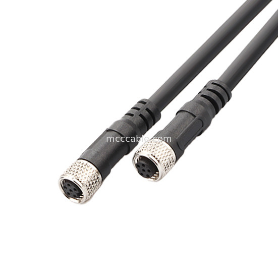 Bộ kết nối công nghiệp M8 Tiêm đúc vòng kết nối chống nước nam nữ 6 chân