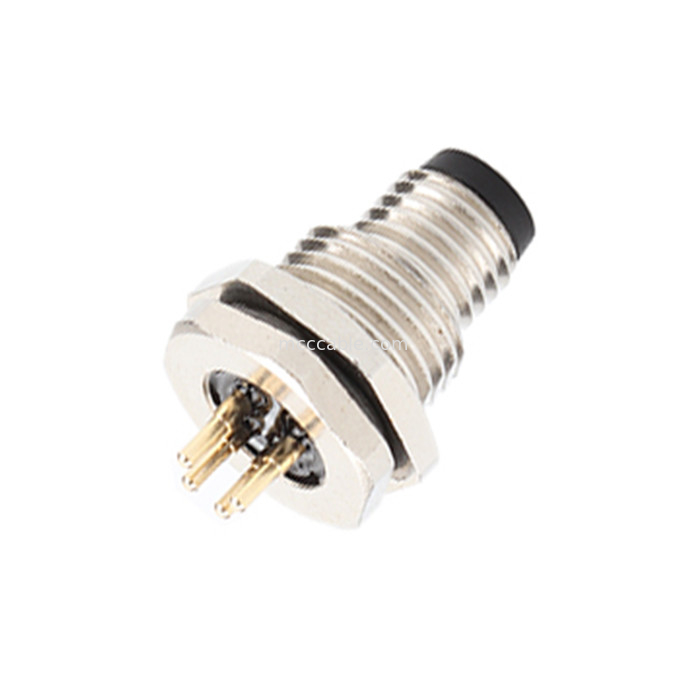 Circular Connector Board Series M8 4Pin Panel Socket Socket Connector panel flange socket PCB nam, không thấm nước IP67