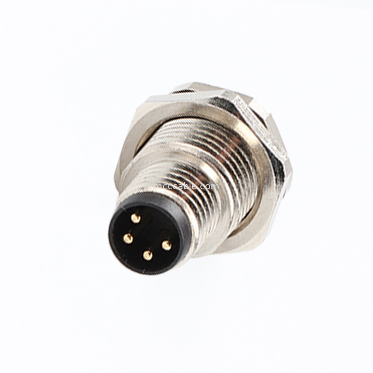 Circular Connector Board Series M8 4Pin Panel Socket Socket Connector panel flange socket PCB nam, không thấm nước IP67