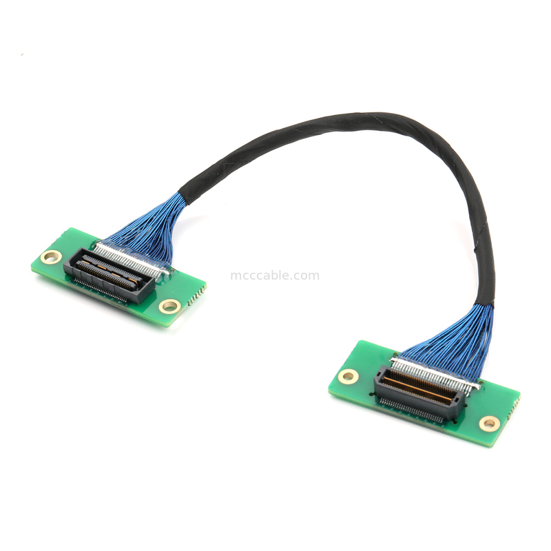 60-Pin Shielded Power Cable Assembly, EMI-Rated QSH Series for Industrial/Medical