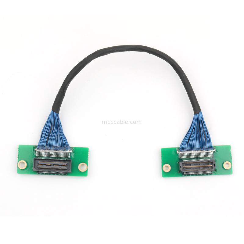 60-Pin Shielded Power Cable Assembly, EMI-Rated QSH Series for Industrial/Medical