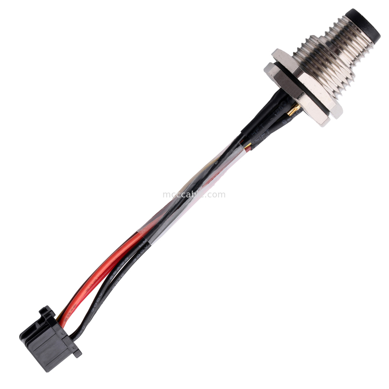 IP67 Không thấm nước Cáp dây-sợi M8 Đàn ông đến 1.25mm Pitch Connector UL1061