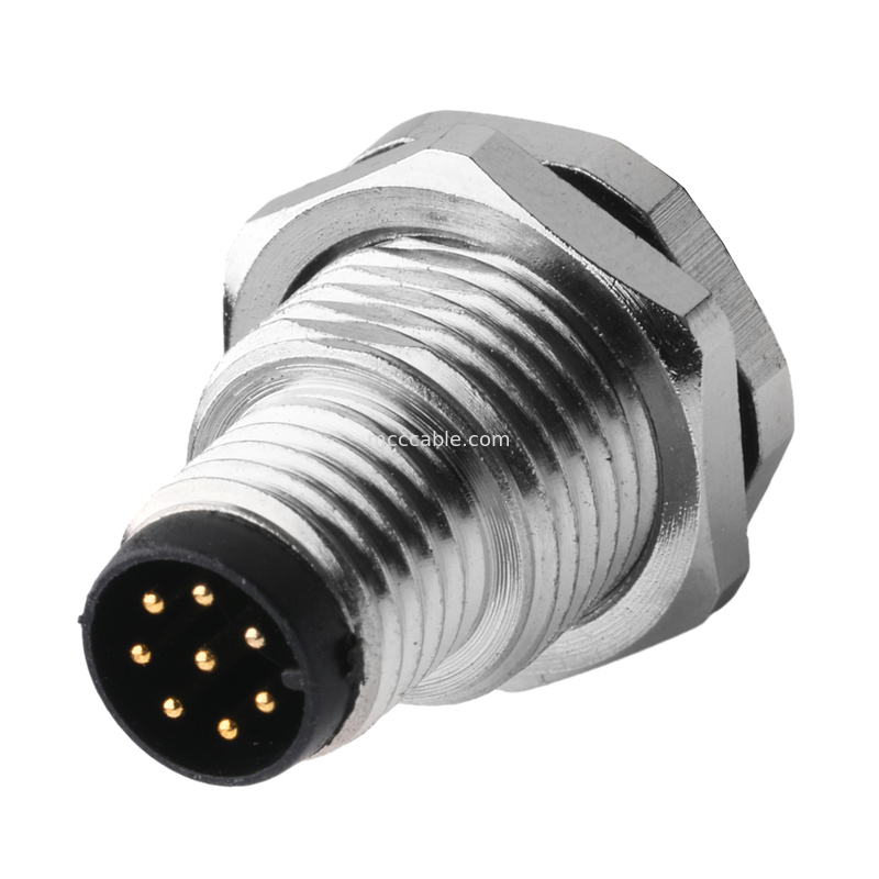 IP67 Không thấm nước Cáp dây-sợi M8 Đàn ông đến 1.25mm Pitch Connector UL1061