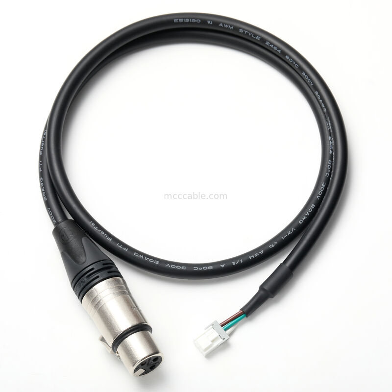 Custom XLR 3-Pin Female to Molex 51163-0300 Cable Assembly. Neutrik NC3FXX. 20AWG UL2464 Bộ lắp ráp cáp