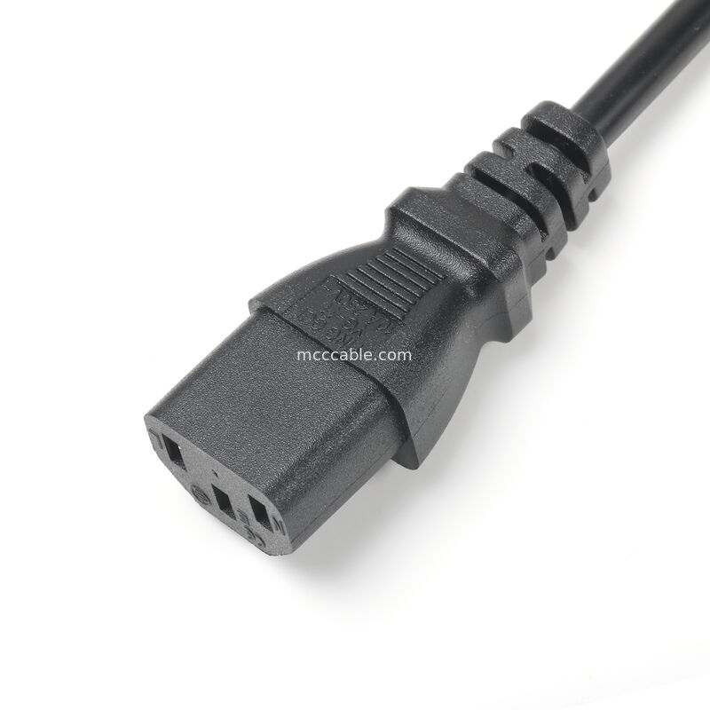 IEC C14 Panel Mount đến C13 Power Cord Assembly với dây đất