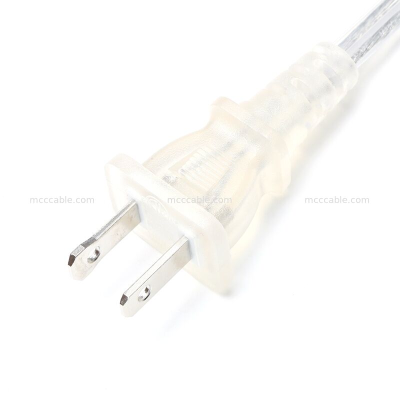 Lắp ráp dây nguồn hai nhánh phân cực trong suốt tùy chỉnh với cáp 18AWG SPT-2