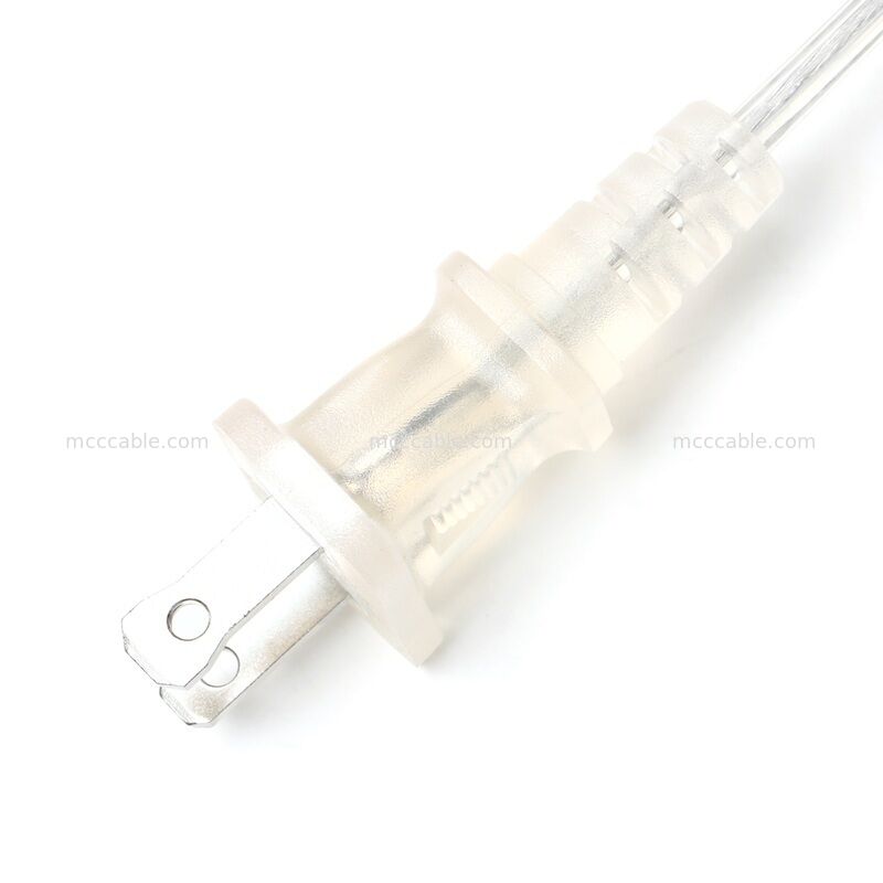 Lắp ráp dây nguồn hai nhánh phân cực trong suốt tùy chỉnh với cáp 18AWG SPT-2