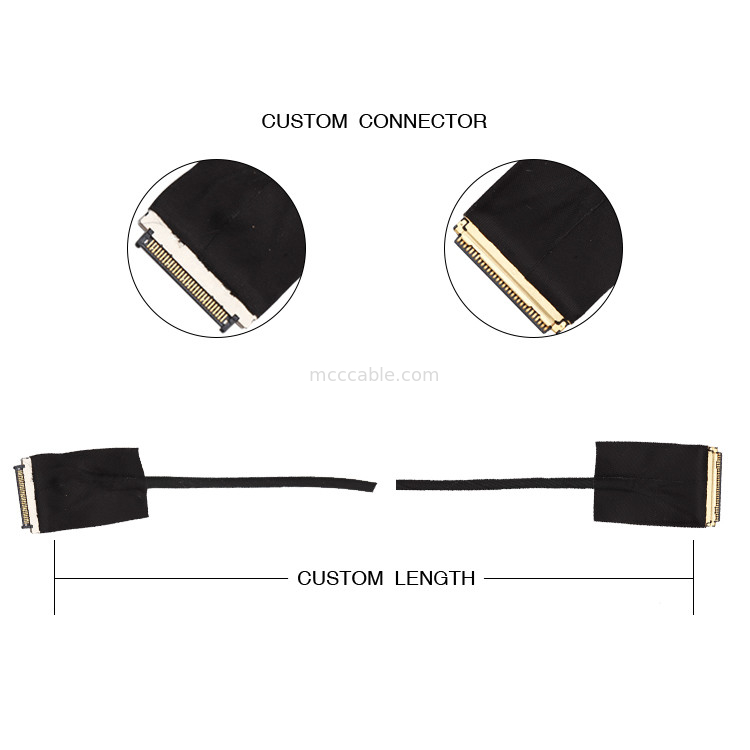 30 Pin 0.5mm Pitch LVDS EDP Cable 20453-230t-03 đến Kel Usl20-30s